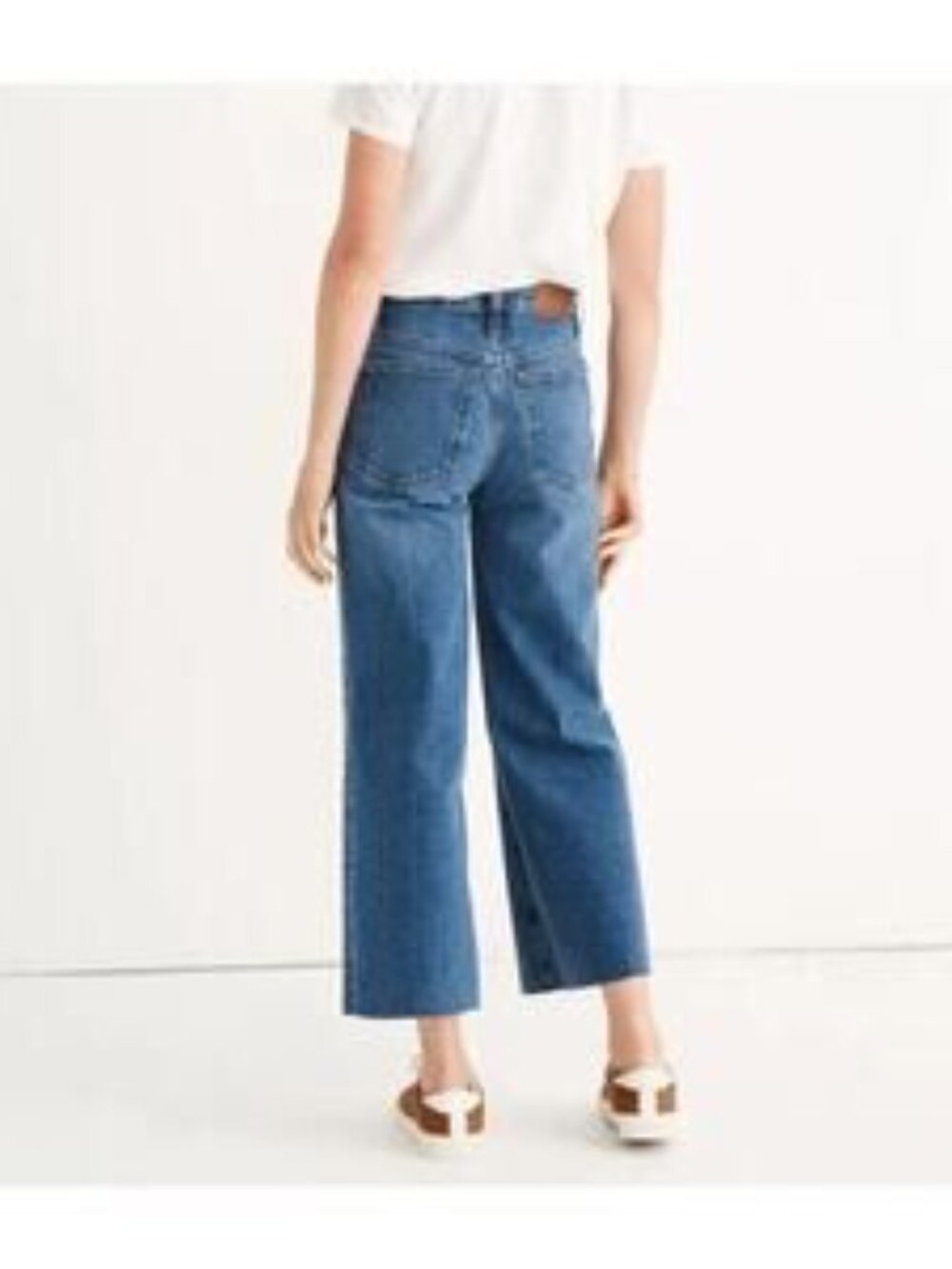 Madewell Slim Wide Leg Crop Jeans (26) - Medium Wash - Picture 2 of 6